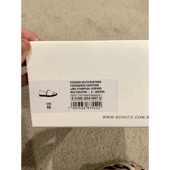 NEW with box Schutz Ohanna Leopard Animal Print Espadrille 8B - Picture 5 of 6